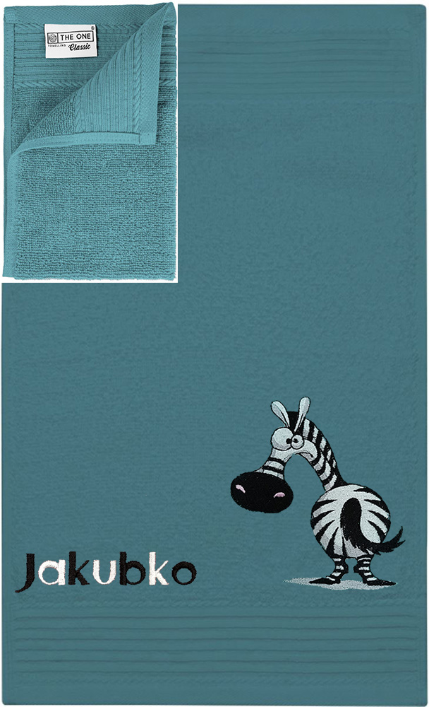 Personalizovateľný vyšívaný detský uterák, vyšívaný dizajn ZEBRA